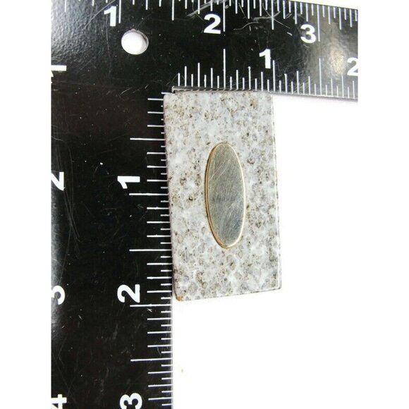 Engravable Money Clip Gray Gold Tone Stainless Steel Wallet Credit Card Cash - Picture 5 of 8